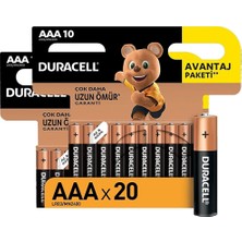 Duracell Alkalin Aaa Ince Kalem Piller, 20
