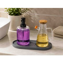 Baysa Çok Amaçlı 2'li Silikon Yağdanlık ve Sabunluk Altlığı Kaymaz Mutfak ve Banyo Organizeri