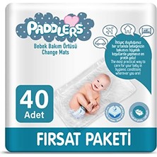 Paddlers Bebek Bakım Örtüsü 60X60 cm 40 Adet (4X10) – Alt Açma, Yatak Koruyucu