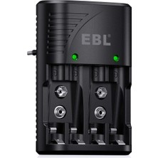 Ebl Nı-Mh /aaa 9V Piller Için Şarj Cihazı - 4 Yönlü Ekranlı Şarj Cihazı 6802
