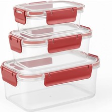 Mithra Life 3 Adet Vakumlu Sızdırmaz Saklama Kabı Seti 375ML 900ML 1700ML MIT1163