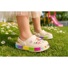 RS Riva Shoes Kids Rainbow Unicorn Çocuk Cross Terlik