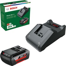 Bosch 36 Volt Akü Başlangıç Seti (1 Akü 36 V 2.0 Ah, Şarj Cihazı 36V-20, Karton Pakette)
