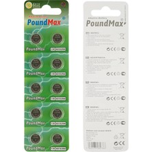 PoundMax 10 Adet LR44 AG13 A76, G13, L1154, SR44, G13A 1,5 V Alkalin Düğme Pil Paketi Cıva Içermeyen, Sızdırm