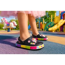 RS Riva Shoes Kids Rainbow Unicorn Çocuk Cross Terlik