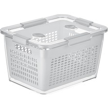 Selka Home Lavin 4 Litre Açık Gri Saklama Kabı