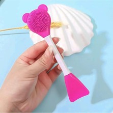 MerCar Cilt Bakım Fırçası Maske Spatulası, Silikon Uçlu Yönlü Cilt Bakım Maske Sürme Uygulama Fırça Spatula