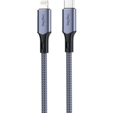 VegGieg 27W 3A USB Type-C Lightning iPhone iPad Şarj Data Kablosu 1.2 Metre