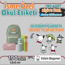 Kapbirhediye Okul Etiketi Isme Özel Kalem Defter Etiketi Sevimli Köpek Temalı 190 Adet
