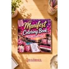 Birikiyedi Manifest Coloring Book/rahatlatıcı Motivasyon Boyama Kitabı/21 X21 Cm/ 20 Görsel