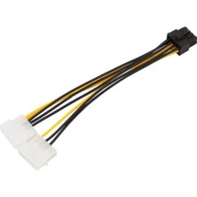 PrimeX Plus PX-4260 2xmolex 8 Pin Ekran Kartı Güç Kablosu Çevirici, 4pin 8pin Ekran Kartı Güç Kablosu, Pcıe Güç