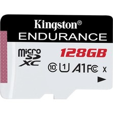 Kingston Endurance 128GB Microsd Hafıza Kartı, Güvenlik Araç Kameraları Için 95MB/S-45MB/S Okuma Yazma Uhs-1