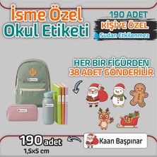 Kapbirhediye Okul Etiketi Isme Özel Kalem Defter Etiketi Yılbaşı 1 Temalı 190 Adet