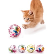 Busstier Metal Kafesli Peluş Fareli Oyuncağı – 6 cm Topu