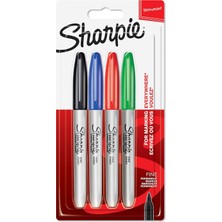 Sharpie Kalıcı Keçe Kalem, Ince Uçlu. 4 Adet