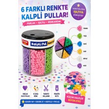 Artlantis Kalpli Pul Standlı 6 Renk 60GR 1 Paket Bubu Parlak Pul Okul Sınıf Etkinlik Resim Dekarasyon Hobi Süsleme Sanat