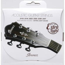 Ibanez Bronze Wound 80/20 Akustik Gitar Telleri - Ekstra Işık Ayarı, IACS61C