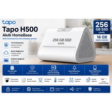 Tp-Link Tapo H500-256GB Akıllı Homebase 16 GB + 256 GB SSD | 16 Kamera, 64 Sensör Destekli | Yüz Tanıma | Isı, Su Baskını, Kapı/pencere ve Hareket Sensörleri | Akıllı Ev Merkezi