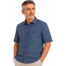 Erkek %100 Pamuk Kısa Kollu Regular Fit Tek Cepli Gömlek Yazlık Rahat Günlük