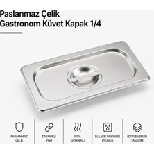 Empressco Paslanmaz Çelik 1/4 Gastronom/küvet Kapak, Dayanıklı ve Güvenilir
