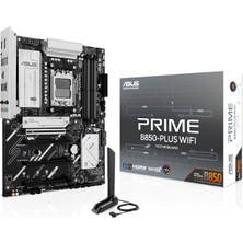 Asus Prıme B850- Wıfı Amd B850 Am5 Ddr5 8000 HDMI 3x M2 Usb3.2 Wifi 6e + Bt Aura Rgb 2.5gbit Lan Atx 8+2+