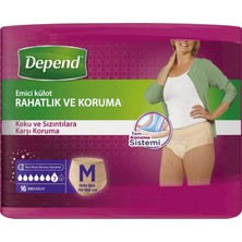 Depend Emici Külot Yetişkin Bezi Avantaj Pk Orta Kadın (16 Adet)