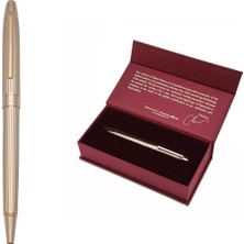 Piguet Genève Suisse È - Lüks Ergonomik Tükenmez Imza Kalemi - Sigma Serisi - Mavi Mürekkep - Kutulu (L’doré)