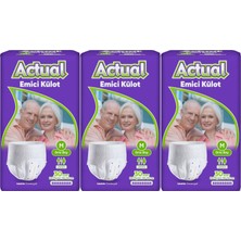 Actual Emici Külot Yetişkin Bezi M - Medium - Orta (Islaklık Göstergeli) 90 Adet