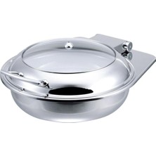 Empressco Yuvarlak Reşo Chafing Dish Cam Kapaklı, Şık ve Fonksiyonel Tasarım