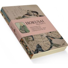 Retronote Ghosts Series Iı - A5, Hokusai 4'lü Defter Seti Iı, Çizgisiz, Toplam 256 Sayfa, Her Biri 64 Sayfa, T