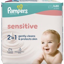 Prima Pampers Islak Havlu Mendil Sensitive 80 Yaprak (3 Lü Pk) 240 Yaprak