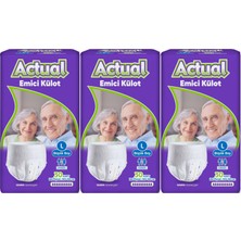 Actual Emici Külot Yetişkin Bezi L - Large - Büyük (Islaklık Göstergeli) 90 Adet