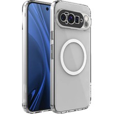Nanospace Google Pixel 10 Pro Xl Uyumlu Kılıf Sert Şeffaf Sararmaz Mika Magsafe Kablosuz Şarj Aarç Tutucu Özellikli