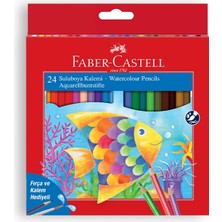 Faber-Castell Karton Kutu Sulu Kalemi, Renk, Suda Çözünebilir, Fırça Kalem Hediyeli, Yaratıcılığı Destekleyen Kale