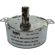 Empressco Ac Senkron Motor Tyc 50 4W 10 Rpm 220V Cw/ccw Çift Yönlü Çömine Motoru