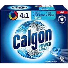 Vintessy Calgon 4'ü 1 Arada Çamaşır Makinesi Kir, Kireç ve Koku Önleyici Tablet (1x 40 Tablet)