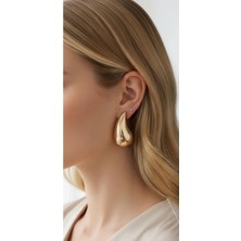 Luxenya Design Xuping Jewelry 14K Altın Kaplama Damla Model Birinci Kalite Kadın Çelik Küpe