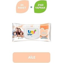 Vintessy Uni Baby Aile Islak Mendil 24X90 960 Yaprak