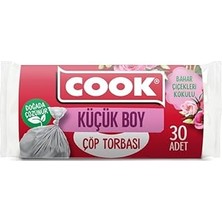 Hace Bazaar Cook Kokulu Çöp Torbası, Küçük Boy, 40 x 47 Cm, 30 Yaprak, Bahar Çiçekleri Kokulu, Şeffaf -