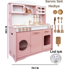 Empressco Pembe Ahşap Boyalı Mutfak Seti, Şık ve Kullanışlı Tasarım