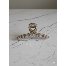 Luxenya Design Minimalist Şerit Detaylı Şeffaf Büyük Kadın Saç Tokası Kaymaz Kroşe Klips Toka ( 12 Cm)