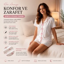 Alaçatı Gömlek Şort Kadın Pijama Takımı