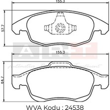 Universal Ön Balata Peugeot 5008 Partner Tepee Partner (08-) Citroen Berlingo (08-) C4 Picasso C4 Grand Picass O (06-) C4 (09-) Ds4 (11-)