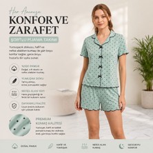 Alaçatı Gömlek Şort Kadın Pijama Takımı