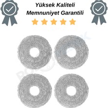 robotyedek Dreame Matrix 10 Ultra Uyumlu Mikrofiber Mop Bez-4 Adet