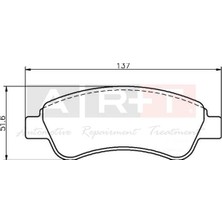 Universal Disk Fren Balatası Ön Cıtroen Berlıngo-C-Elysee-C2-C3-C4-Xsara / Ds 3 (Sa_-Sb_) /  Opel Corsa F  Peugeot PARTNER-1007-2008-206-207-208-301-307