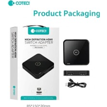 Coteci 4K 60Hz HDMI 2.0 Çift Yönlü Switch Splitter Çift Yönlü Monitör Çoklayıcı Ps5 ve Pc Uyumlu Ekran Çoklayıcı Değiştirici