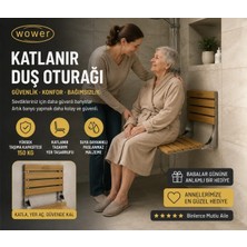 Wower Siyah Katlanır Ahşap Oturak