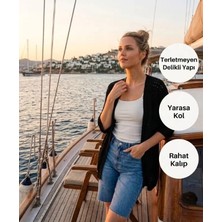 Urumday Triko Delikli Düğmesiz Bedensiz Hırka