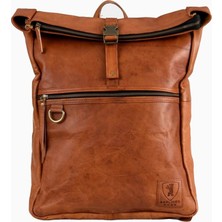 Berliner Bags Xl Unisex Vintage Hakiki Deri 17 Inç Laptop Bölmeli Unisex Sırt Çantası